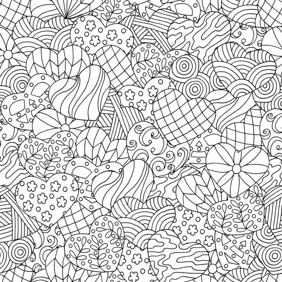 Dibujos para colorear e imprimir Corazones