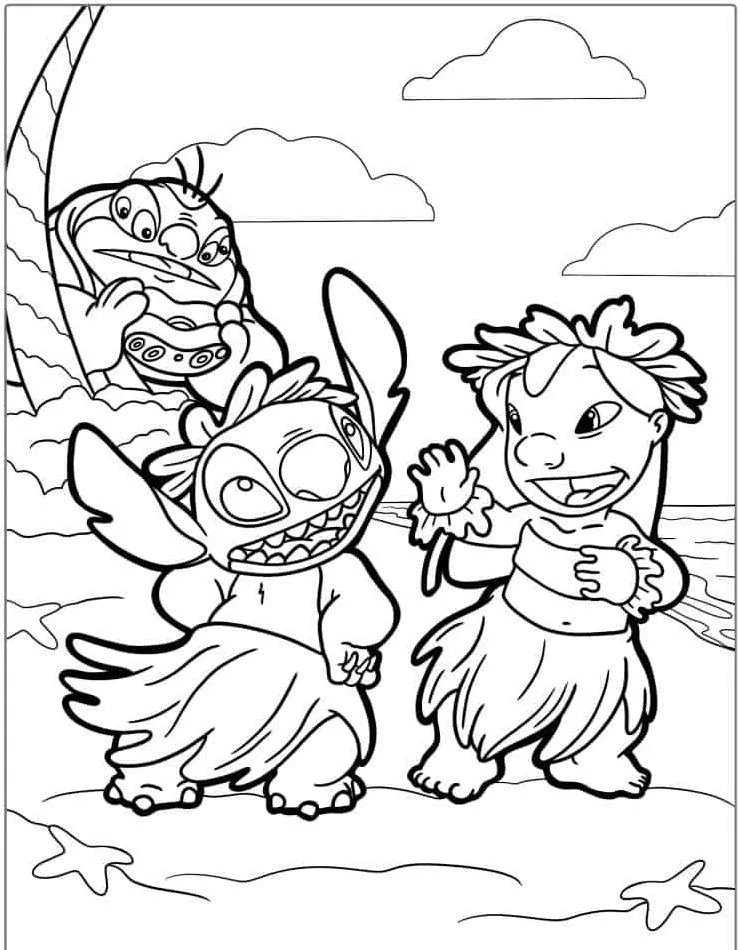 Dibujos para colorear e imprimir Lilo Y Stitch