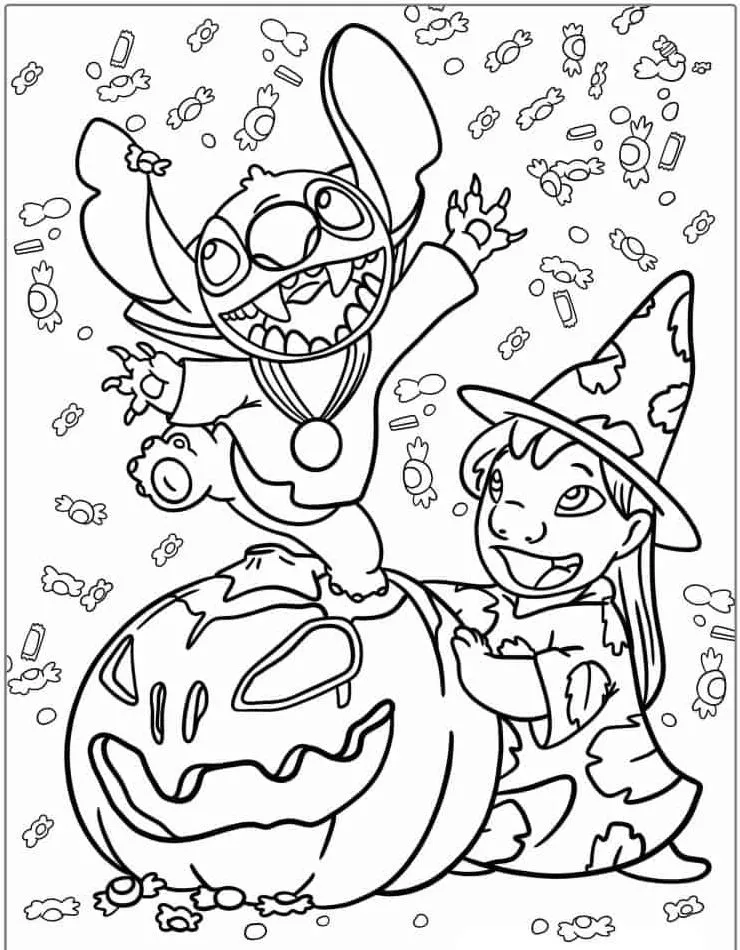 Dibujos para colorear e imprimir Lilo Y Stitch
