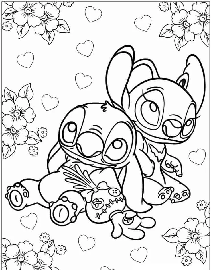 Dibujos para colorear e imprimir Lilo Y Stitch