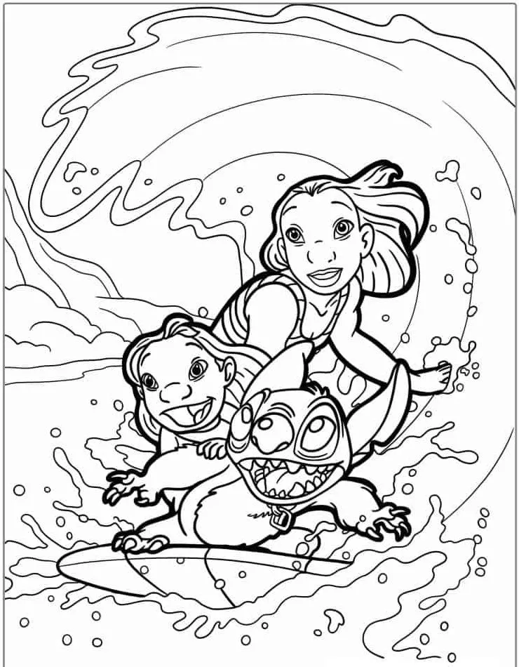 Dibujos para colorear e imprimir Lilo Y Stitch