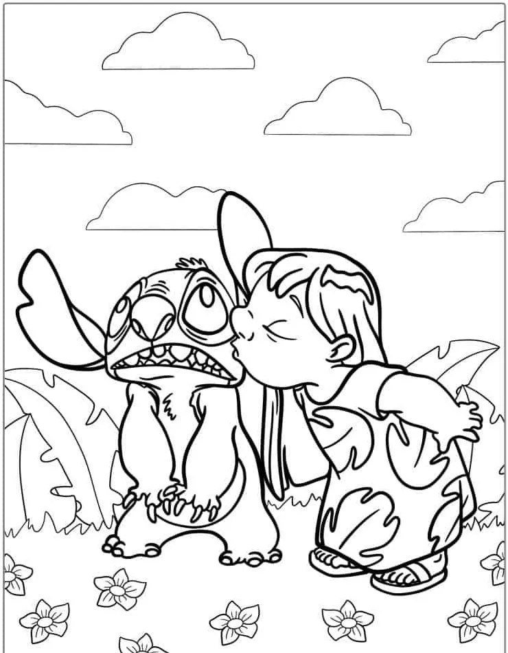 Dibujos para colorear e imprimir Lilo Y Stitch
