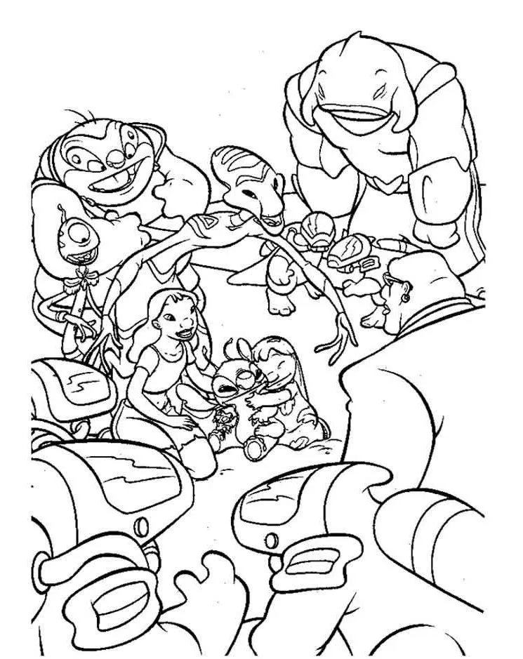 Dibujos para colorear e imprimir Lilo Y Stitch