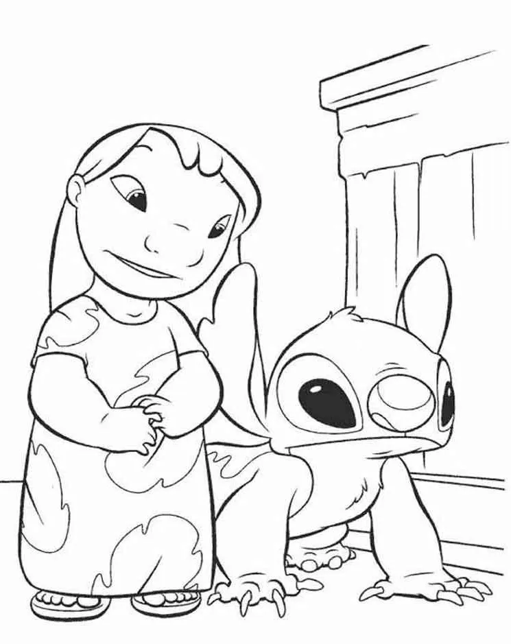 Dibujos para colorear e imprimir Lilo Y Stitch