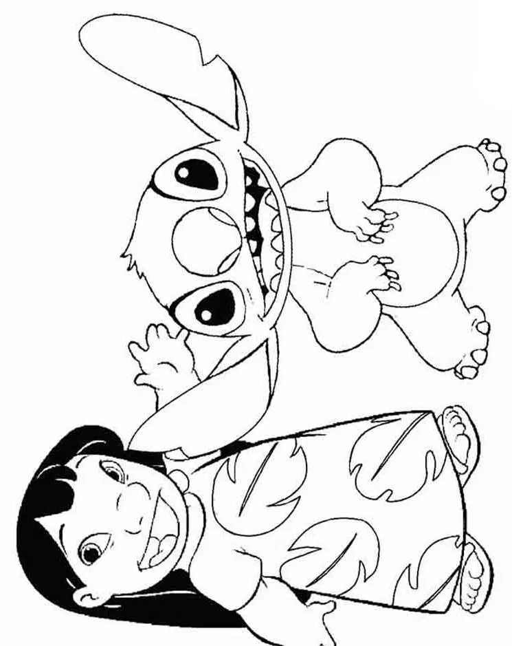 Dibujos para colorear e imprimir Lilo Y Stitch