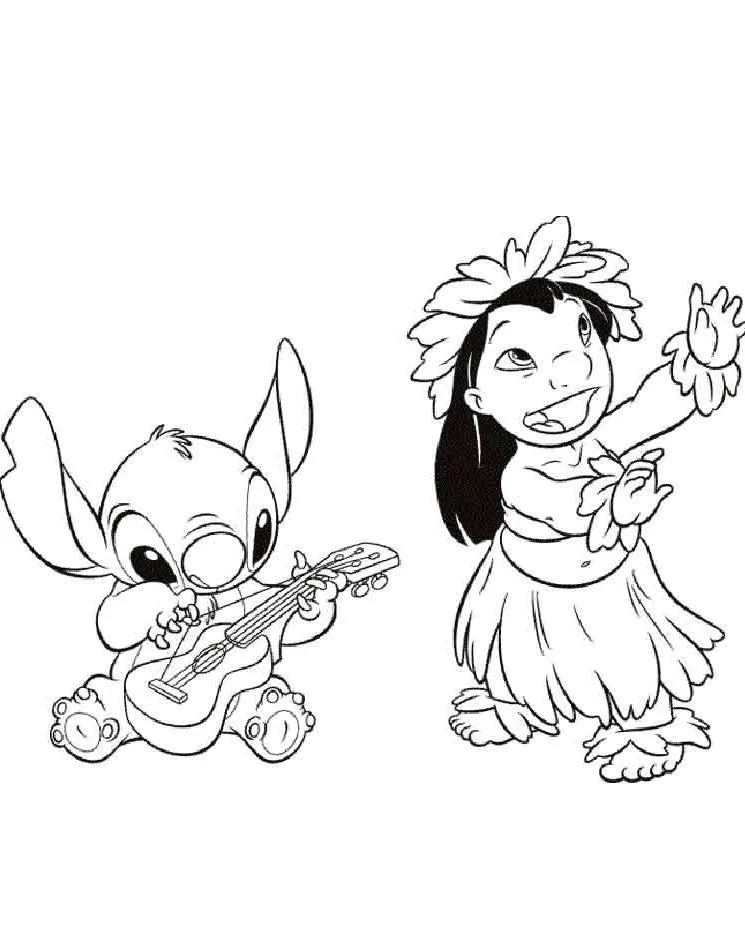 Dibujos para colorear e imprimir Lilo Y Stitch