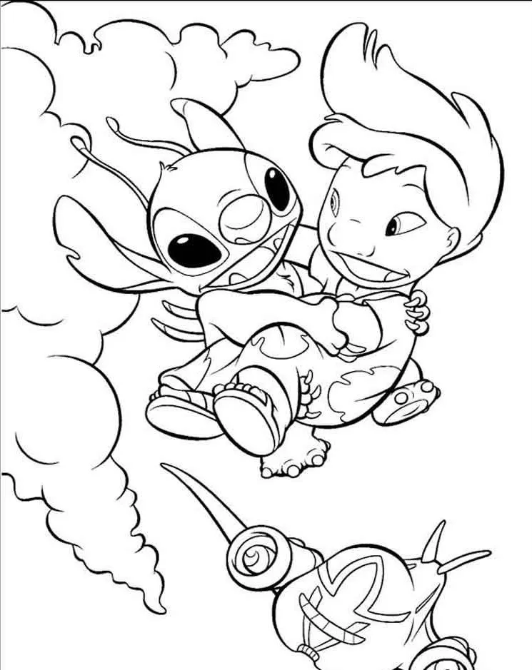Dibujos para colorear e imprimir Lilo Y Stitch