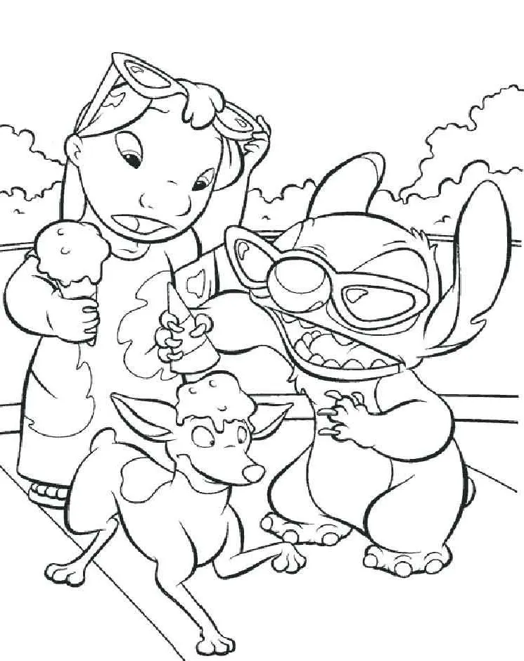 Dibujos para colorear e imprimir Lilo Y Stitch