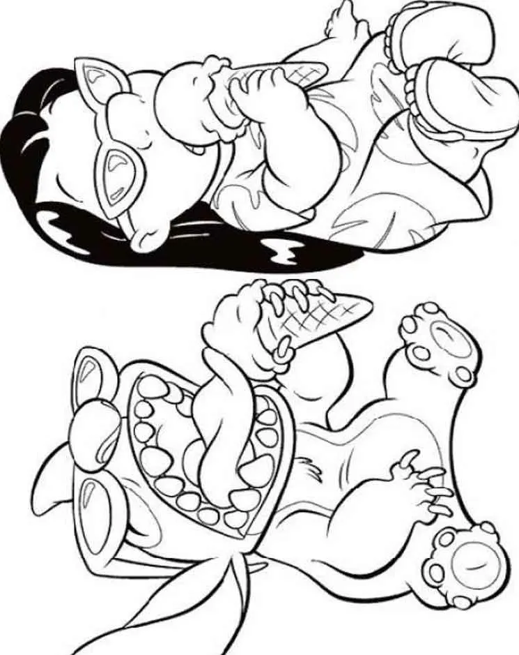 Dibujos para colorear e imprimir Lilo Y Stitch