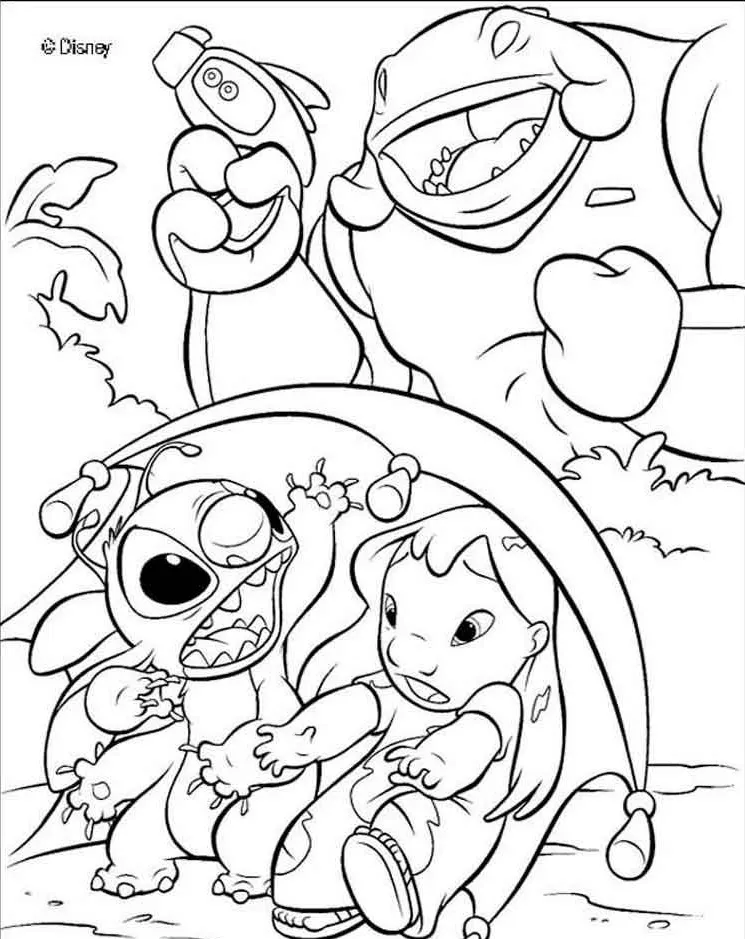 Dibujos para colorear e imprimir Lilo Y Stitch