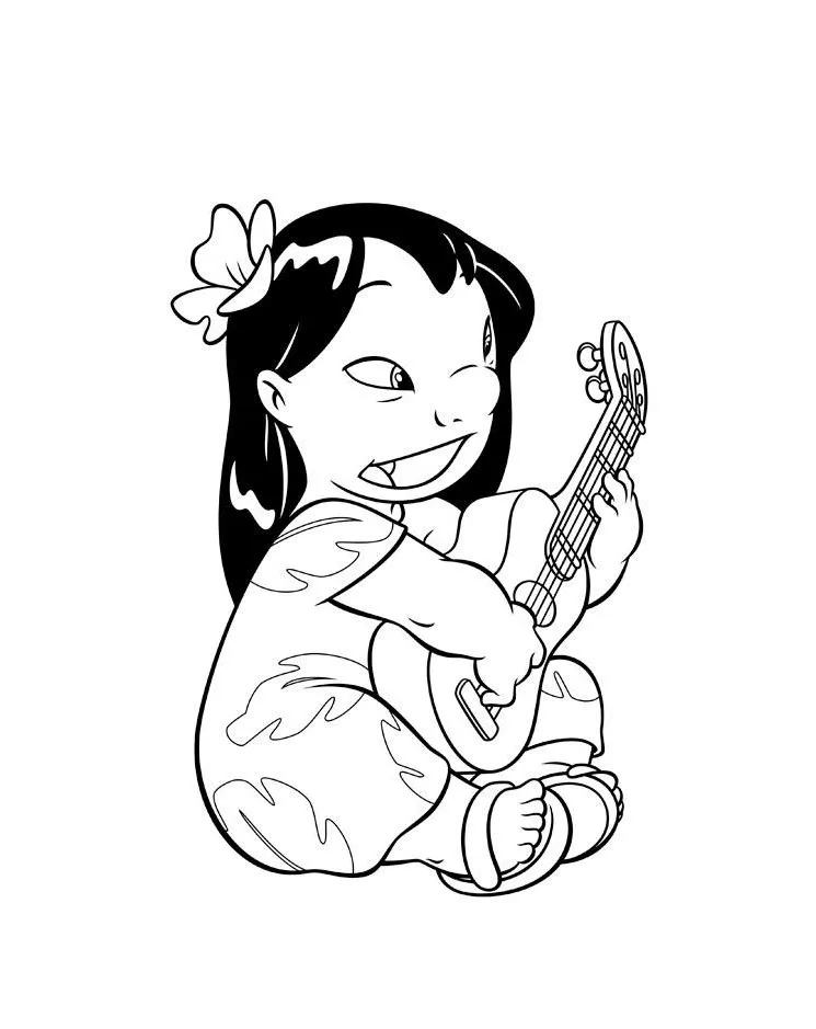 Dibujos para colorear e imprimir Lilo Y Stitch