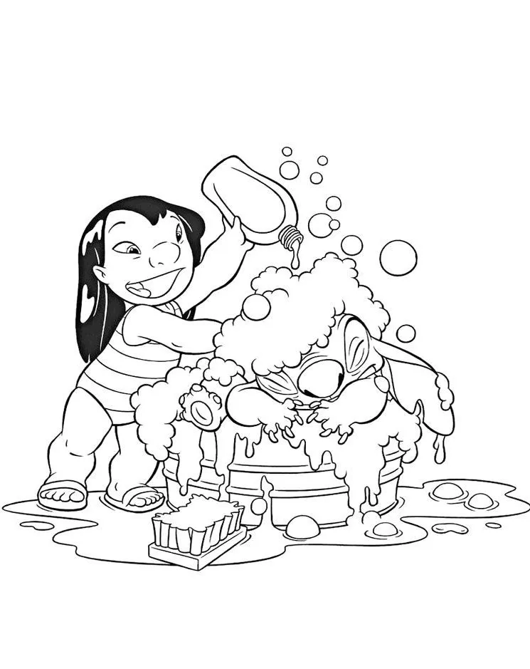 Dibujos para colorear e imprimir Lilo Y Stitch
