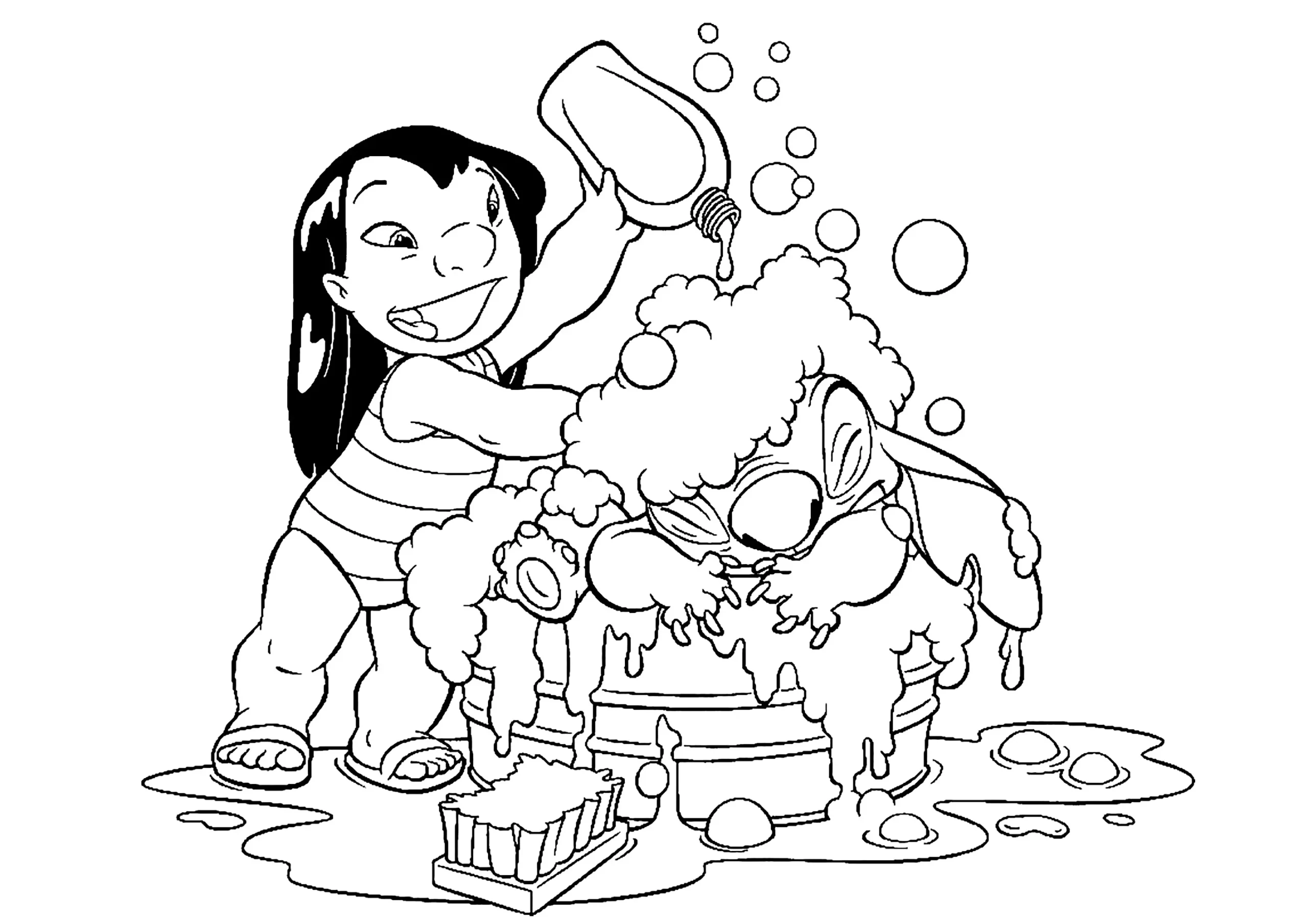 Dibujos para colorear e imprimir Lilo Y Stitch