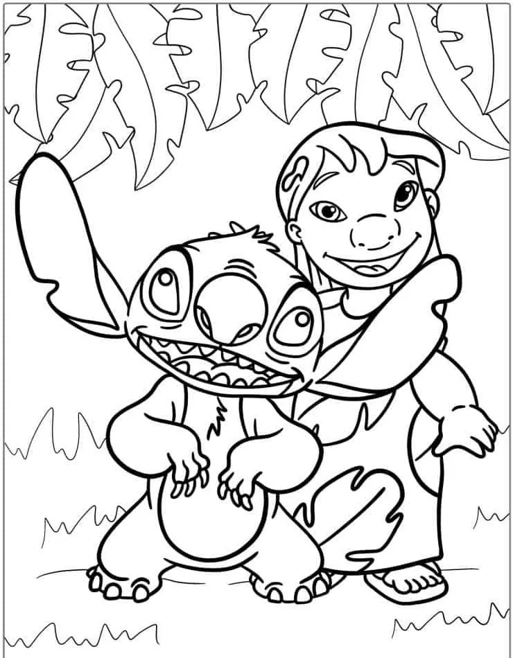 Dibujos para colorear e imprimir Lilo Y Stitch
