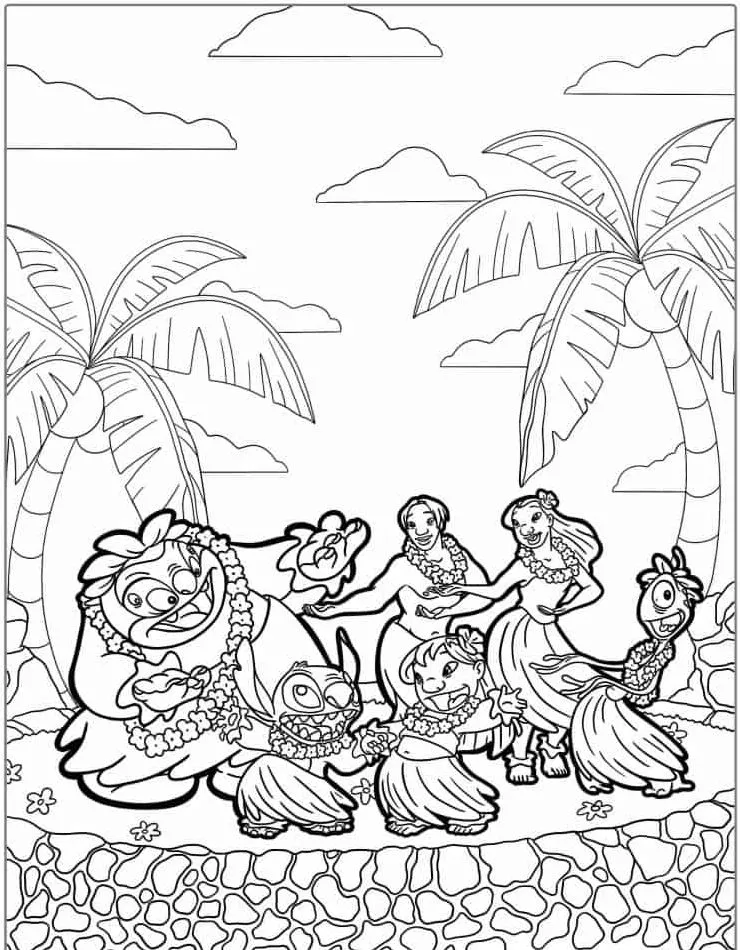 Dibujos para colorear e imprimir Lilo Y Stitch